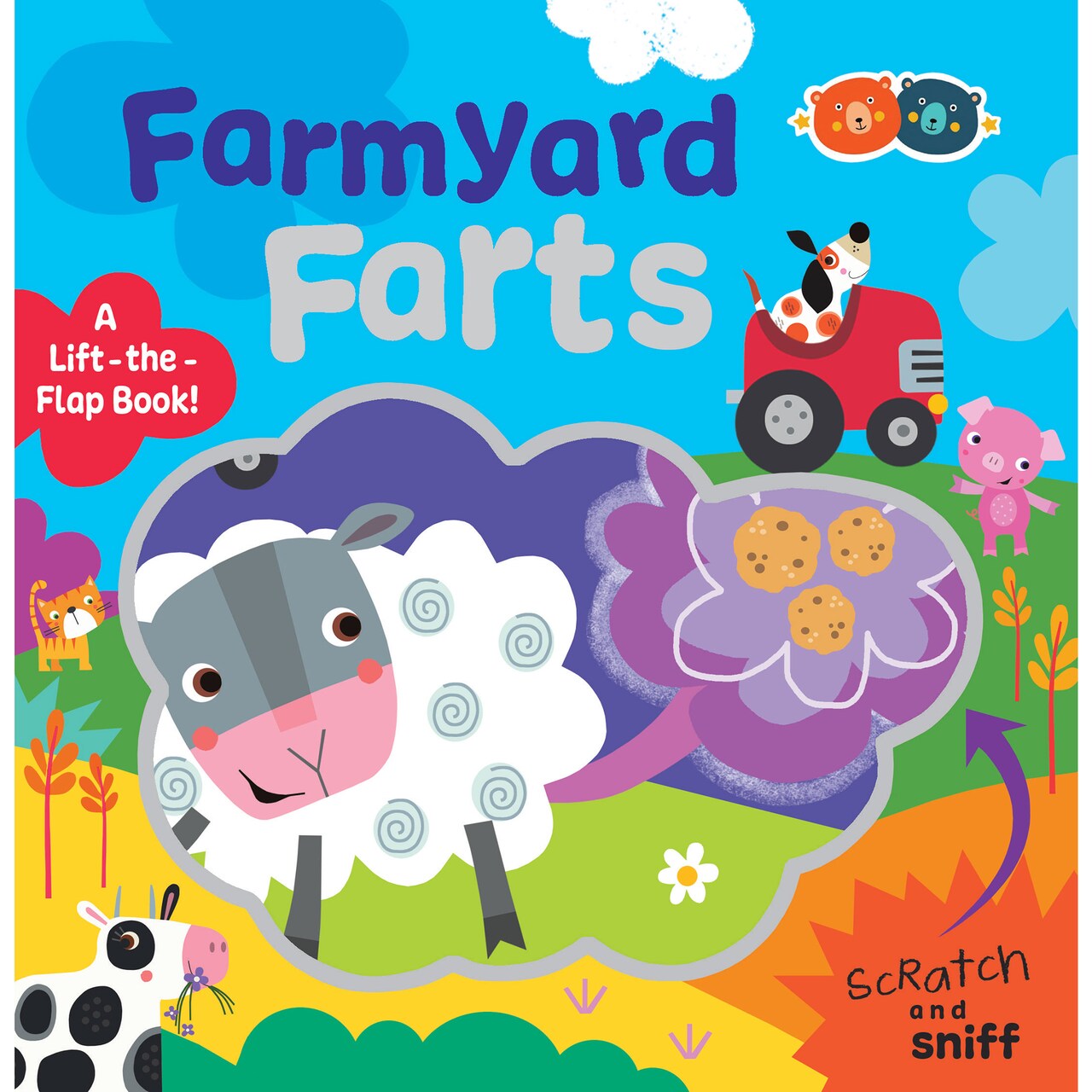 Buddy & Barney: Scratch & Sniff Book - Farmyard Farts - Rhyming Board Book, Lift-The-Flap & Smell, 6 Hilarious Real Scents, Animal-Themed, Kids 3+